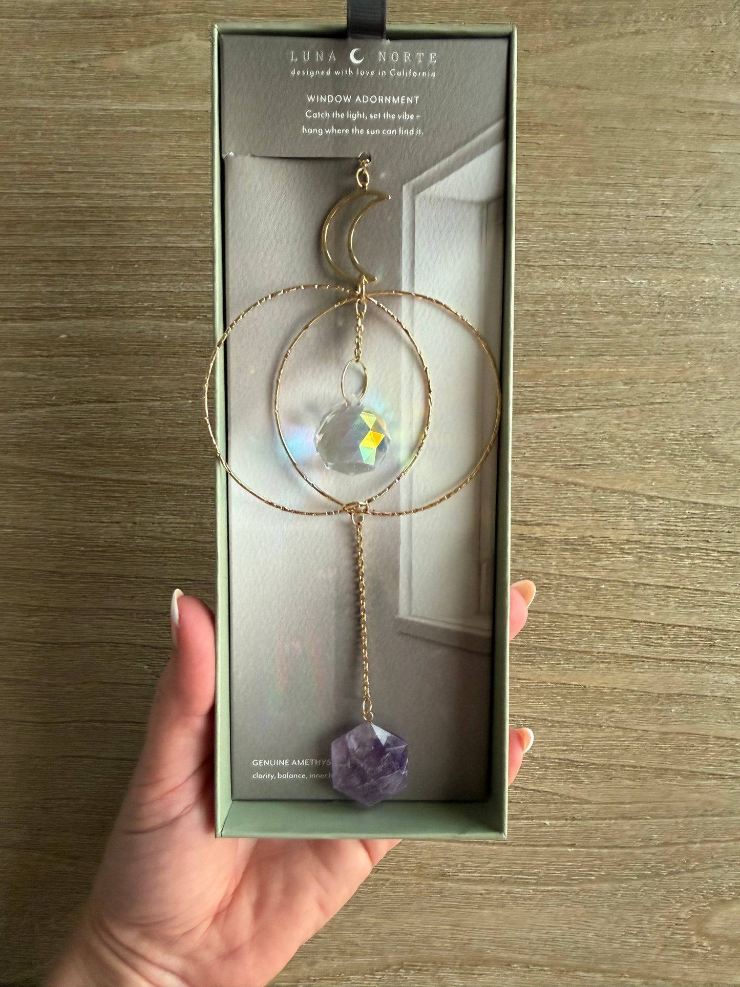 NEW ✨ Golden Moon Amethyst Sun Catcher