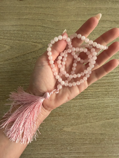 Rose Quartz Ritual Mala Beads